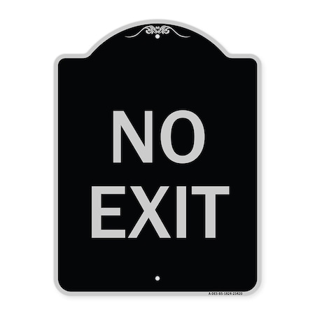 Signmission Parking Lot No Exit Heavy-Gauge Aluminum Architectural Sign, 18" L, 24" H, BS-1824-23420 A-DES-BS-1824-23420